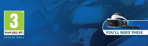 DriveClub VR, the PEGI square on its front