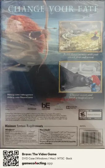 Brave: The Video Game Computer, NTSC box back