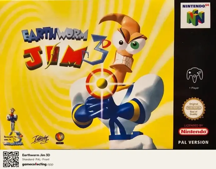 Earthworm Jim 3D Nintendo 64, PAL box front