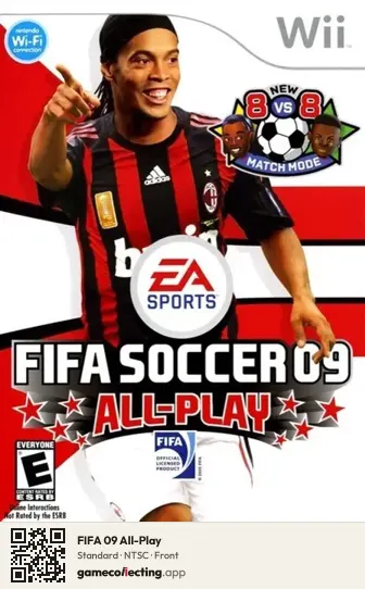 FIFA 09 All-Play Nintendo Wii, NTSC box front