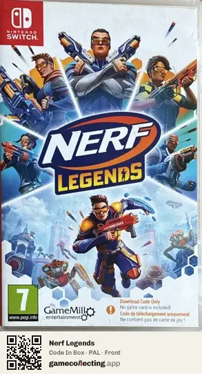 Nerf Legends Nintendo Switch, PAL box front