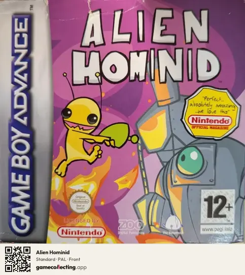 Alien Hominid Game Boy Advance, PAL box front