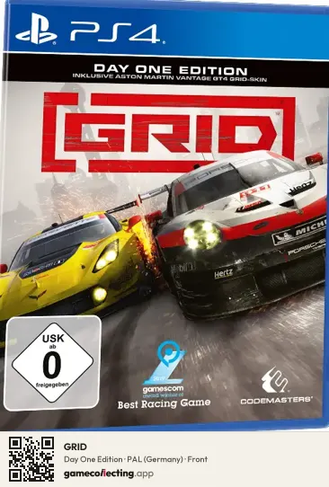 GRID PlayStation 4, Germany box front