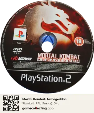 Mortal Kombat: Armageddon PlayStation 2, PAL disc