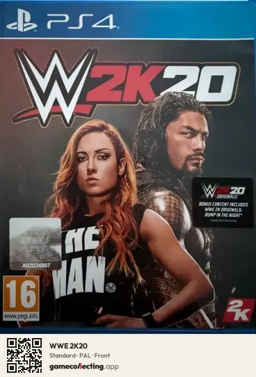 WWE 2K20 PlayStation 4, PAL box front