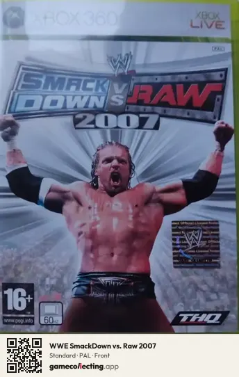 WWE SmackDown vs. Raw 2007 Xbox 360, PAL box front