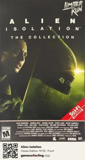 Alien: Isolation Nintendo Switch, NTSC box front