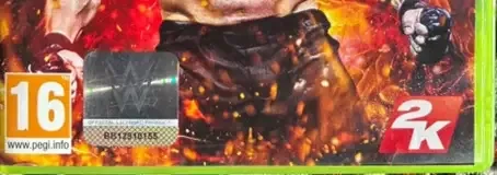 WWE 2K17, the PEGI square on its front