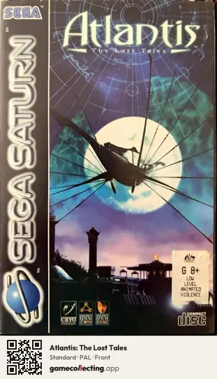 Atlantis: The Lost Tales Sega Saturn, PAL box front