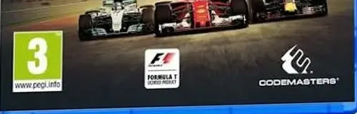F1 2017, the PEGI square on its front