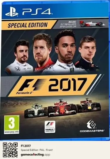F1 2017 PlayStation 4, PAL box front