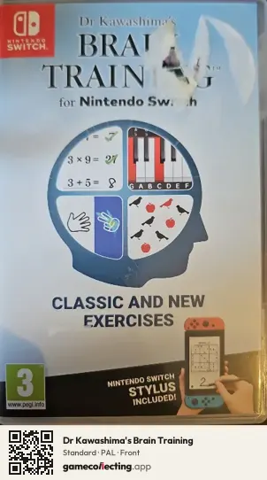Dr Kawashima's Brain Training Nintendo Switch, PAL box front