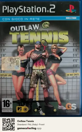 Outlaw Tennis PlayStation 2, Italy box front
