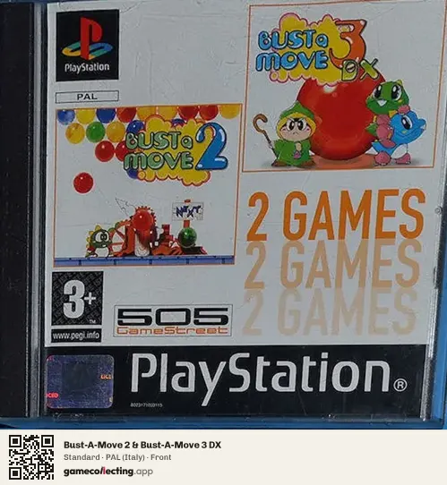 Bust-A-Move 2 & Bust-A-Move 3 DX PlayStation, Italy box front