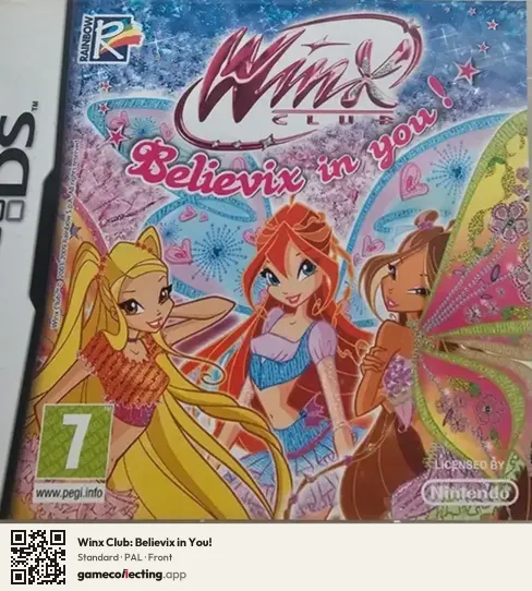 Winx Club: Believix in You! Nintendo DS, PAL box front