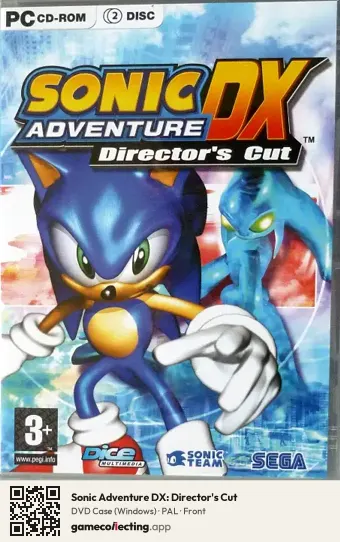 Sonic Adventure DX: Director's Cut Computer, PAL box front
