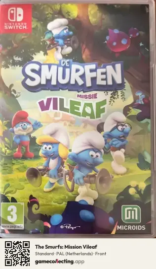 The Smurfs: Mission Vileaf Nintendo Switch, Netherlands box front
