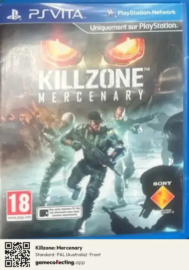 Killzone: Mercenary PlayStation Vita, Australia box front