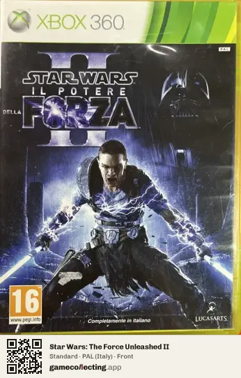 Star Wars: The Force Unleashed II Xbox 360, Italy box front