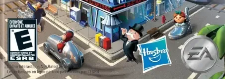 Monopoly Streets, the ESRB box on its front