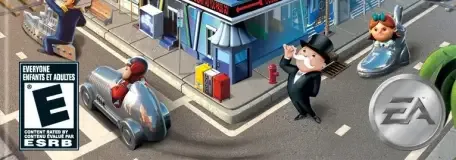 Monopoly Streets, the ESRB box on its front
