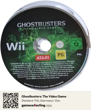 Ghostbusters: The Video Game Nintendo Wii, PAL disc