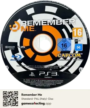 Remember Me PlayStation 3, PAL disc