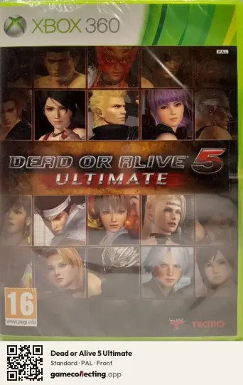 Dead or Alive 5 Ultimate Xbox 360, PAL box front