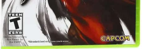 Street Fighter IV, the ESRB box on its front