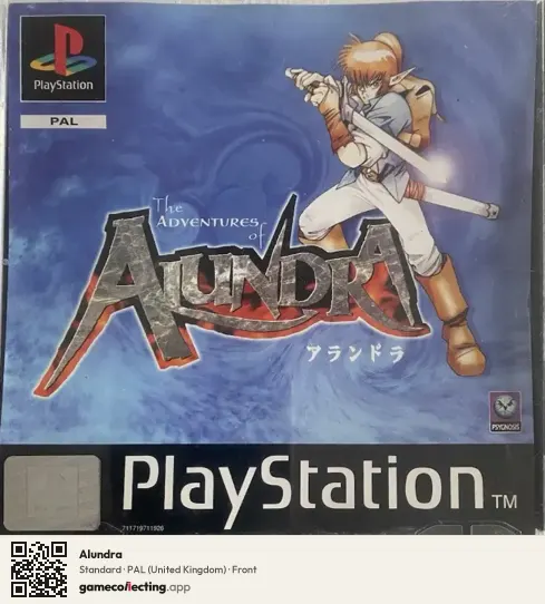 Alundra PlayStation, United Kingdom box front