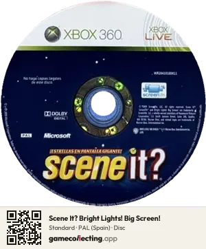 Scene It? Bright Lights! Big Screen! Xbox 360, PAL disc