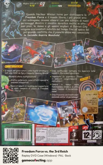 Freedom Force vs. the 3rd Reich Computer, PAL box back