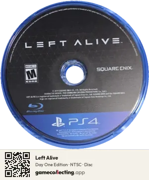 Left Alive PlayStation 4, NTSC disc
