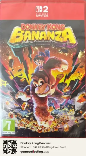 Donkey Kong Bananza Nintendo Switch 2, United Kingdom box front