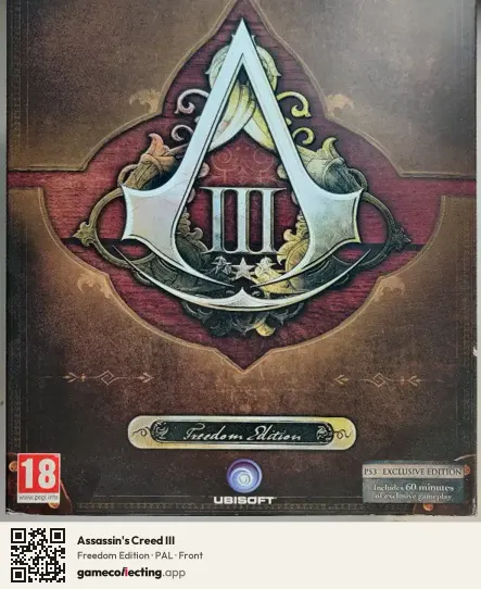 Assassin's Creed III PlayStation 3, PAL box front