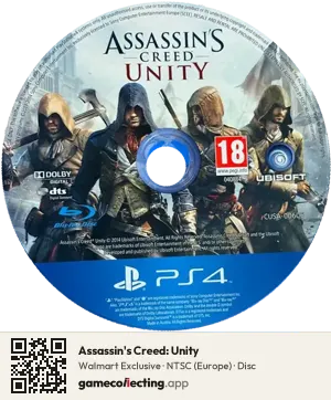 Assassin's Creed: Unity PlayStation 4, NTSC disc