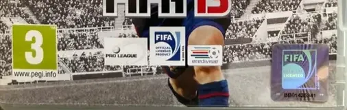 FIFA 13, the PEGI square on its front