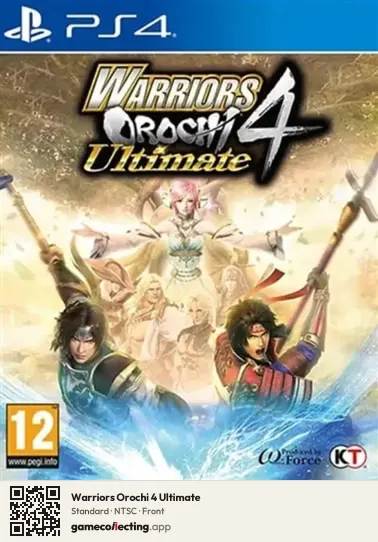 Warriors Orochi 4 Ultimate PlayStation 4, NTSC box front