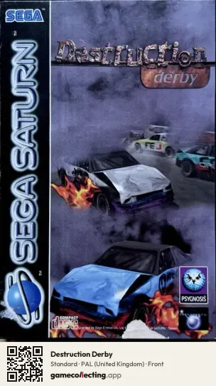 Destruction Derby Sega Saturn, United Kingdom box front