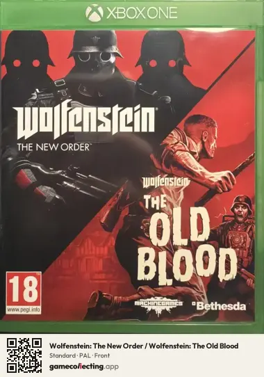 Wolfenstein: The New Order / Wolfenstein: The Old Blood Xbox One, PAL box front