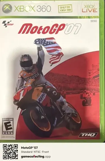 MotoGP '07 Xbox 360, NTSC box front