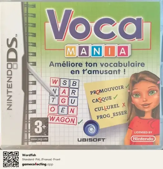 Wordfish Nintendo DS, France box front