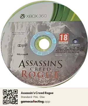 Assassin's Creed Rogue Xbox 360, PAL disc