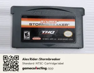 Alex Rider: Stormbreaker Game Boy Advance, NTSC cartridge label