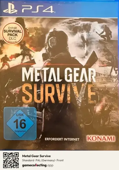 Metal Gear Survive PlayStation 4, Germany box front