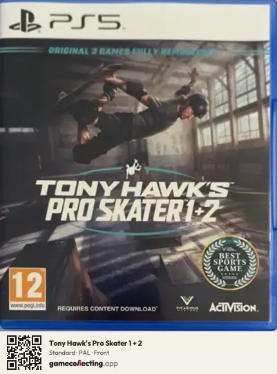 Tony Hawk's Pro Skater 1 + 2 PlayStation 5, PAL box front