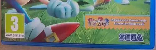 Sonic Superstars, the PEGI square on its front