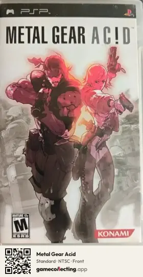 Metal Gear Acid PlayStation Portable, NTSC box front
