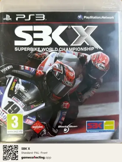 SBK X PlayStation 3, PAL box front