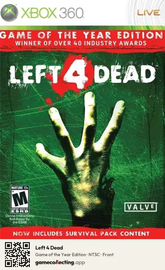 Left 4 Dead Xbox 360, NTSC box front
